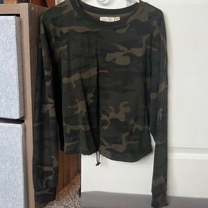 Camo Sinched Waist Sweatshirt